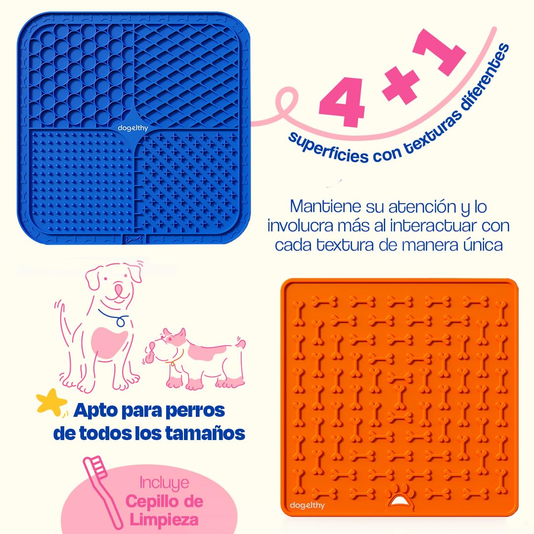 Lick Mat Kit para Perro. Tapate para Lamer - Dogelthy