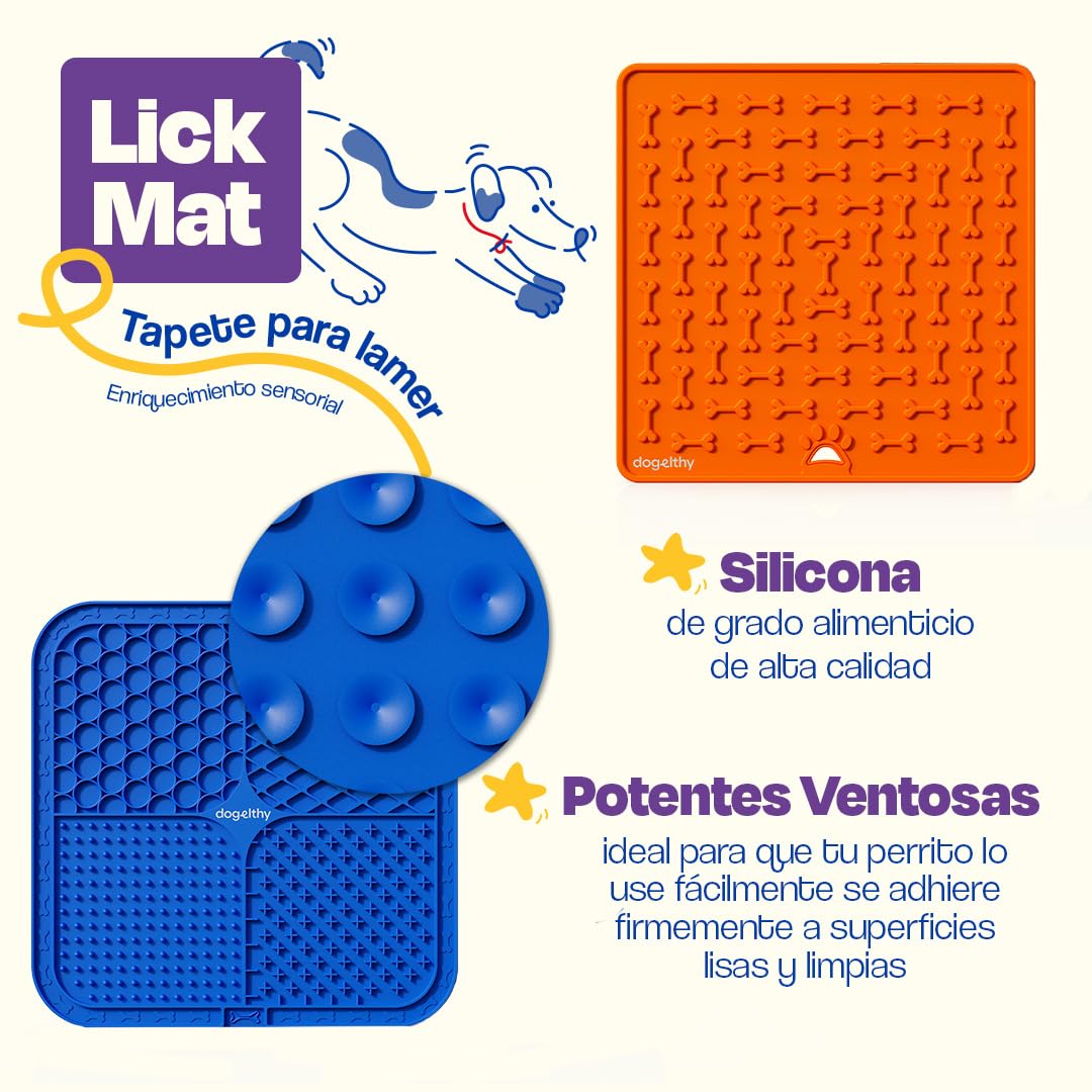 Lick Mat Kit para Perro. Tapate para Lamer - Dogelthy